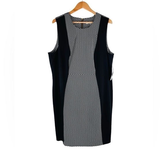 Andrew Marc Dresses & Skirts - NWT Marc New York Andrew Marc Black White Shift Sleeveless Dress Plus Size 2X